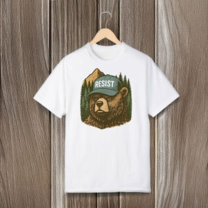 Smokey-the-Bear-Inspired-Political-Protest-Tee,-Resist-Bear-T-Shirt-usa