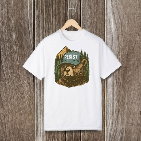 Smokey-the-Bear-Inspired-Political-Protest-Tee,-Resist-Bear-T-Shirt-usa