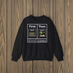 Teacher-Summer-Break-Visual-Icon-Tee,-First-Teach-Then-Beach-T-Shirts