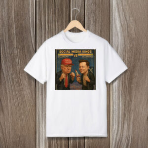 Trump-vs-Elon-Musk-Social-Media-Kings-Tee,-Funny-Billionaire-Puppet-Fight-T-Shirt-usa