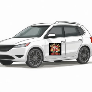 Hands Off , Hands Off Harvard Car Magnet - Sticker