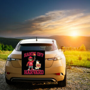 Hands Off Harvard Car Magnet – Stickers