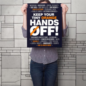 Hands Off Protest Sign