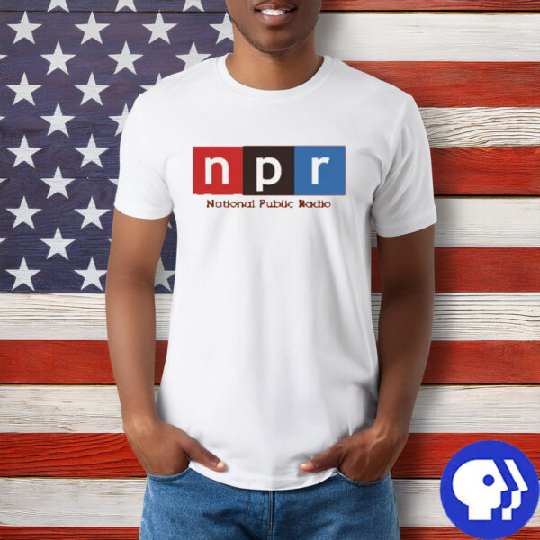 Modern NPR Logo Public Radio Graphic Tee Shirt
