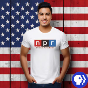 Modern NPR Logo Public Radio Graphic Tee Shirt