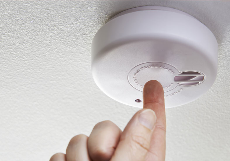 A wireless smoke alarm