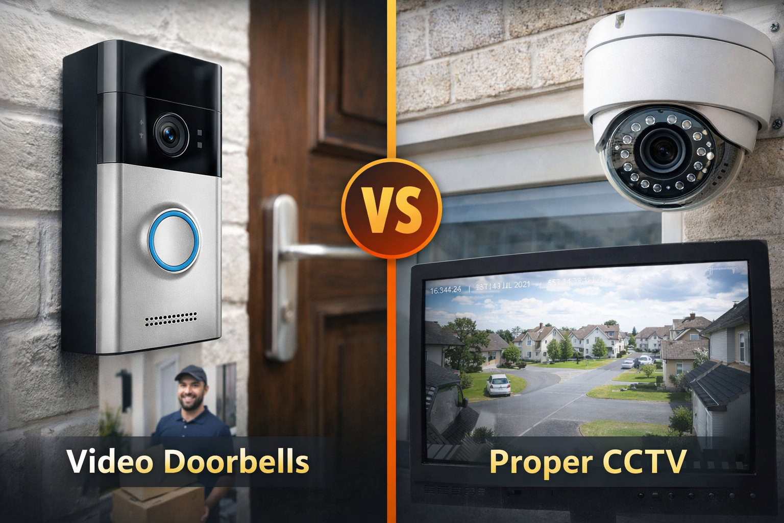 Video Doorbells vs Proper CCTV: What Each Does Well (and Where They Fall Short)