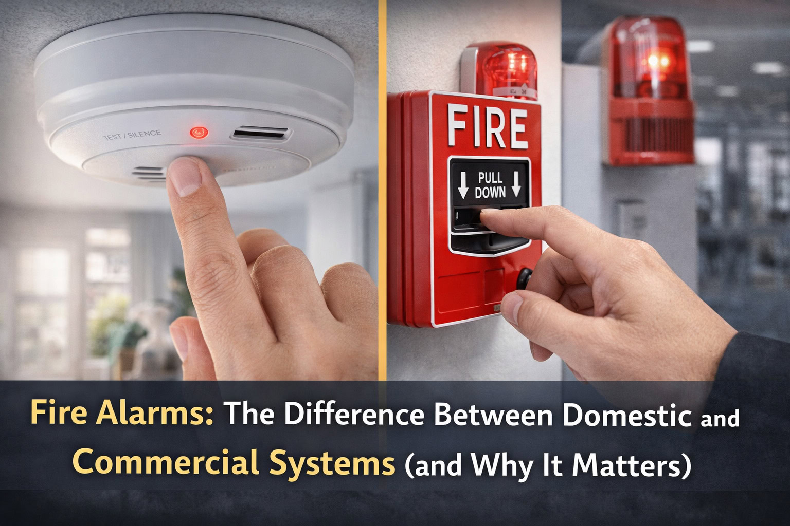 Fire Alarms: The Difference Between Domestic and Commercial Systems (and Why It Matters)
