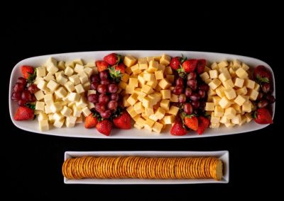 Cubed Cheese and Crackers