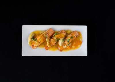 Roasted Salmon with Tomato Artichoke Sauce