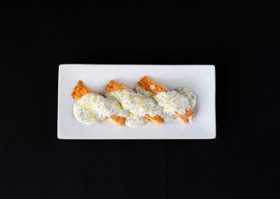Roasted Salmon with Lemon Dill Cream