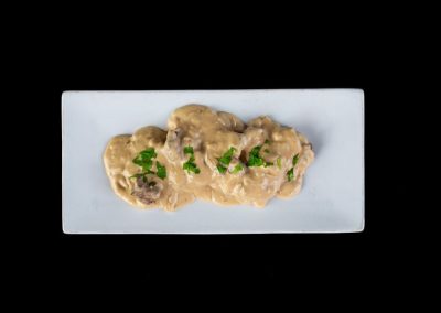 Beef Tenderloin Tips with Mushroom Cream