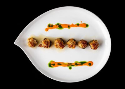 Italian Sausage And Cheese Stuffed Mushroom Cap With Garlic Chardonnay Butter