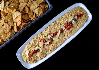 Roasted Garlic Hummus | Pita Chip