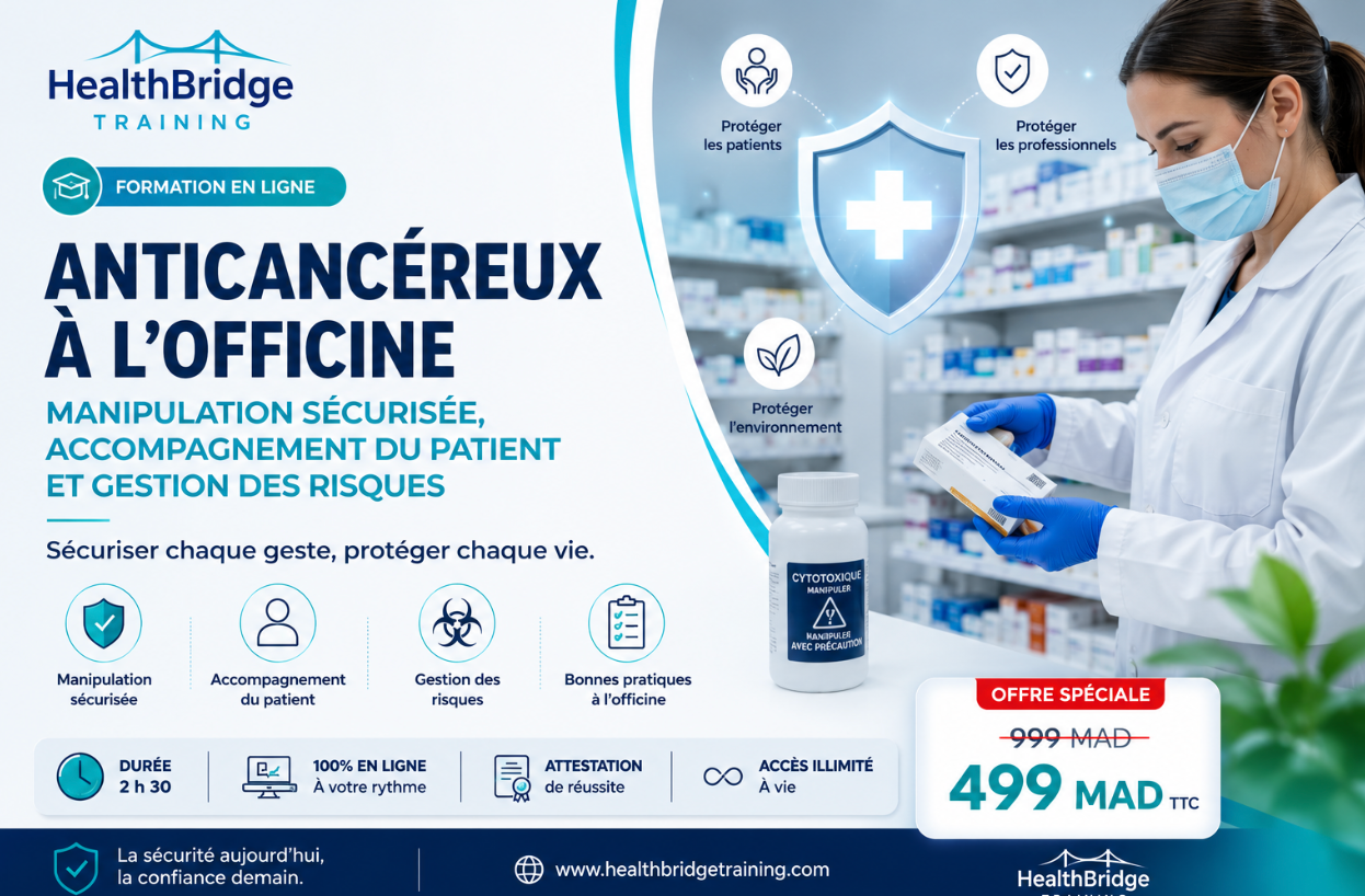 Anticancereux a l’officine : manipulation securisee, accompagnement du patient et gestion des risques