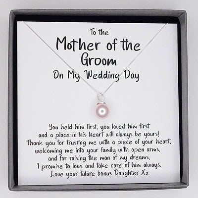 To the Mother of the Groom - A Necklace of Gratitude and Love