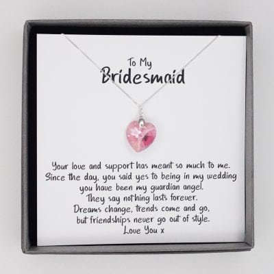 To My Bridesmaid - A Necklace of Gratitude and Friendship