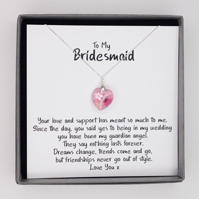 To My Bridesmaid - A Necklace of Gratitude and Friendship