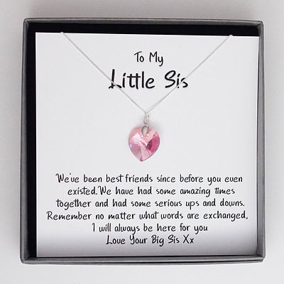 To My Little Sis - A Necklace of Sisterly Love
