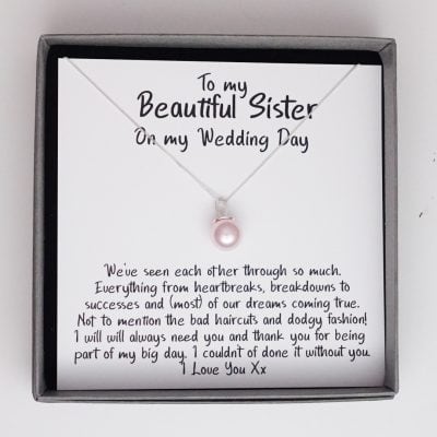 To My Beautiful Sister - A Necklace of Love on My Wedding Day