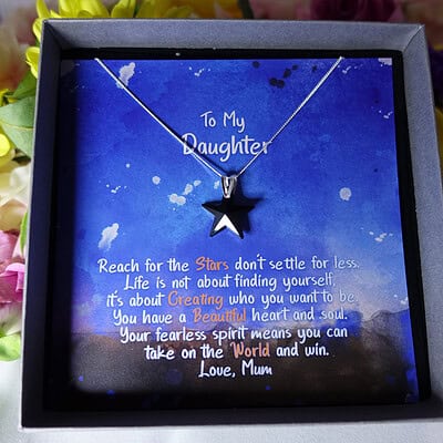 Black Star Crystal Necklace