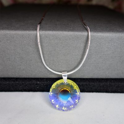 snake chain, sun pendant