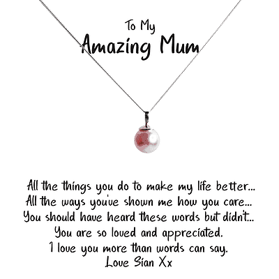 To My Amazing Mum - Pink Pearl Necklace
