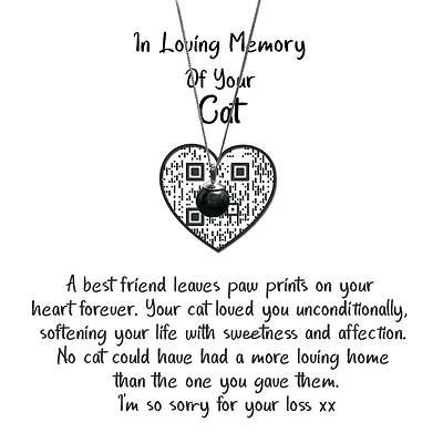 In Loving Memory of Your Cat - Personalised Memorial Necklace