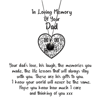 In Loving Memory of Your Dad - Personalised Memorial Necklace