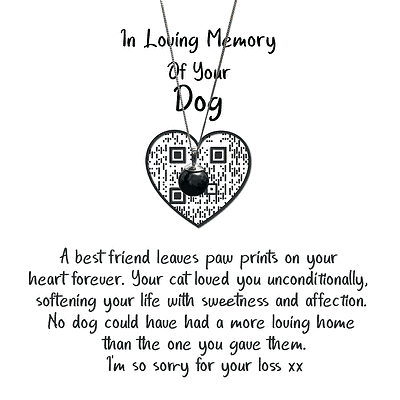 Loving Memory of Your Dog - Personalised Memorial Necklace