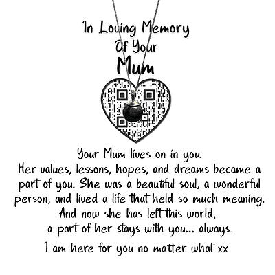 In Loving Memory of Your Mum - Personalised Memorial Necklace