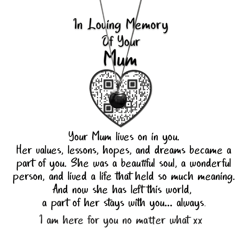 In Loving Memory of Your Mum - Personalised Memorial Necklace