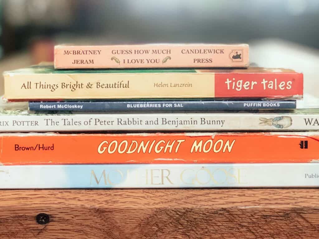 small stack of books for little ones