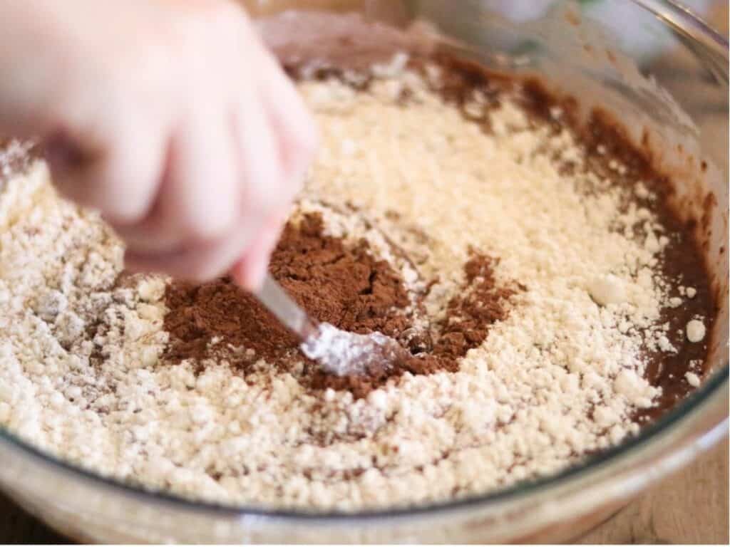 stirring cake batter