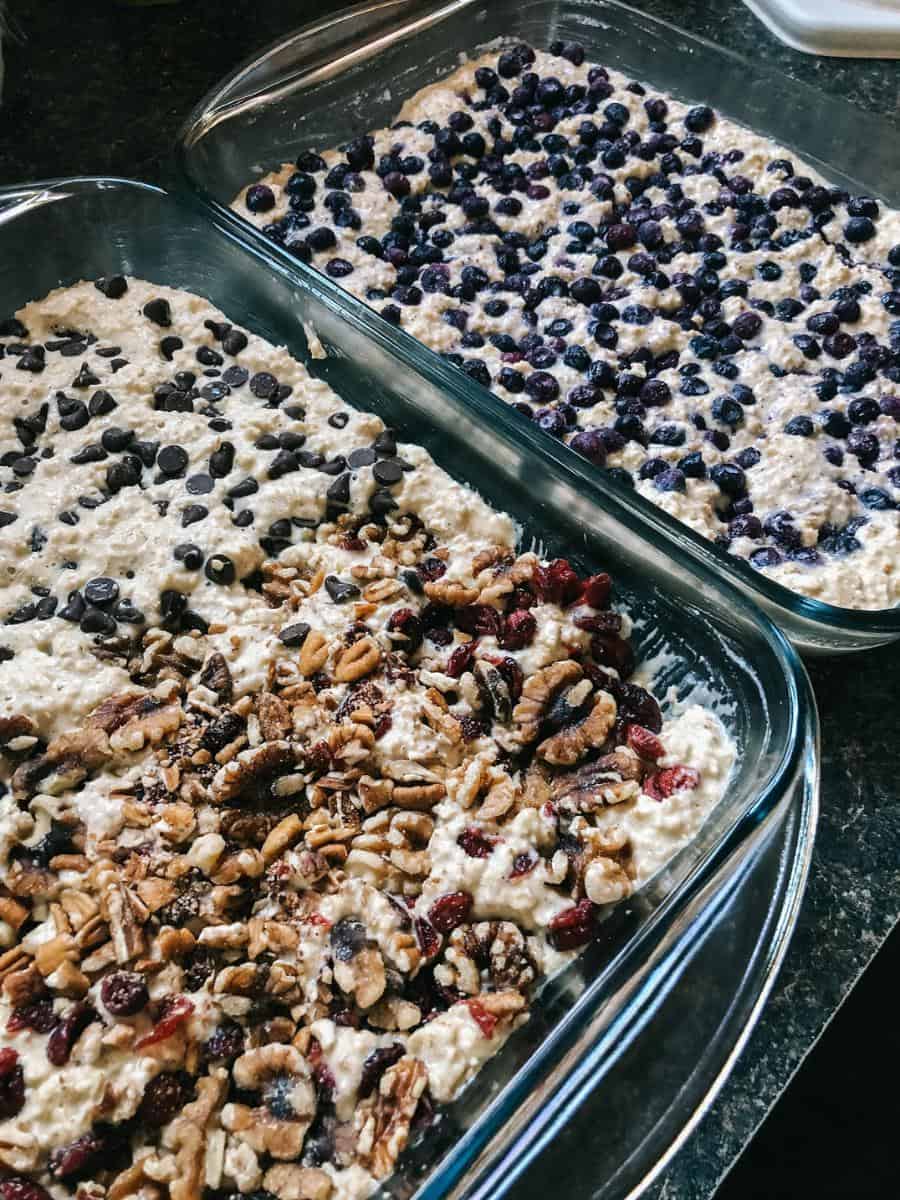2 pans of uncooked soaked baked oatmeal
