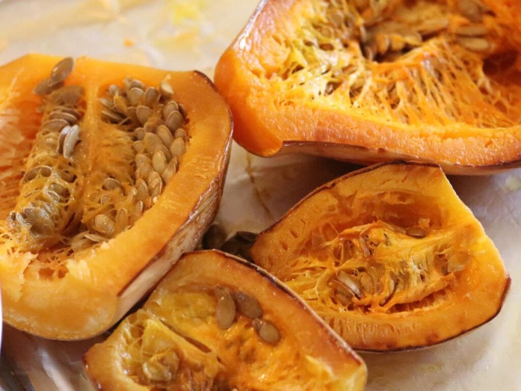 inside of cooked winter squash