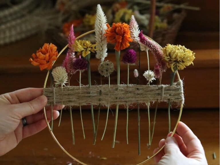 How To Make A Floral Spring Wreath With Dried Flowers