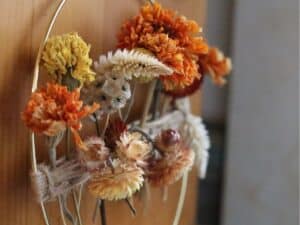 diy dried floral wreath