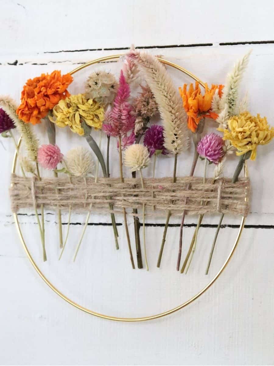 dried floral spring wreath