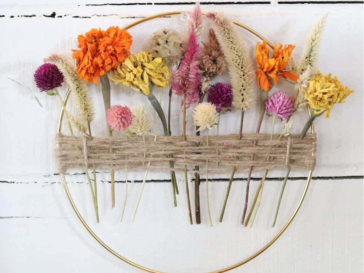 springtime petals dried wreath