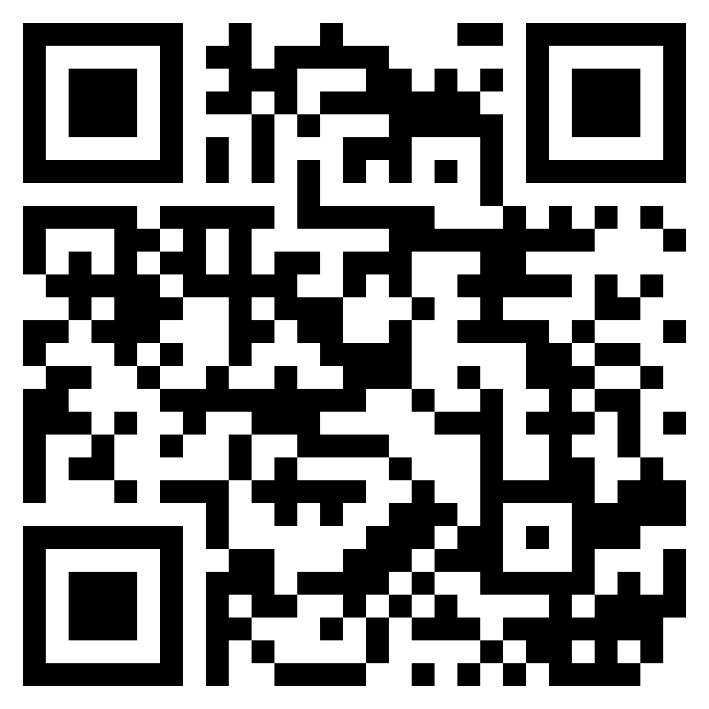 Boulderwelt_Firmenangebote Ein schwarzweißer QR-Code auf einem einfachen Hintergrund.