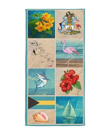 Bahamian Symbols Towel