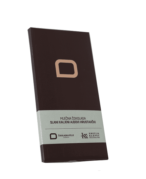 Kmetija Klepec, Mlečna čokolada, slani kaljeni ajdovi hrustavčki