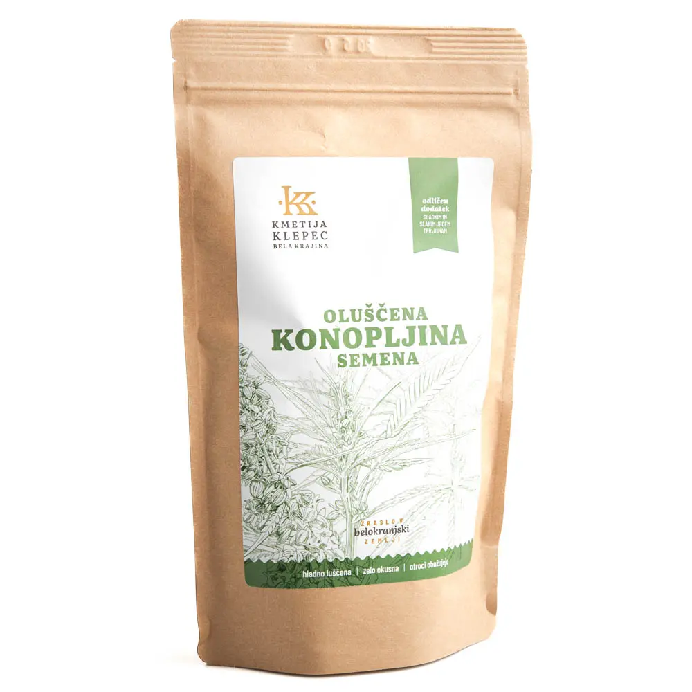 Kmetija Klepec, Oluščena konopljina semena