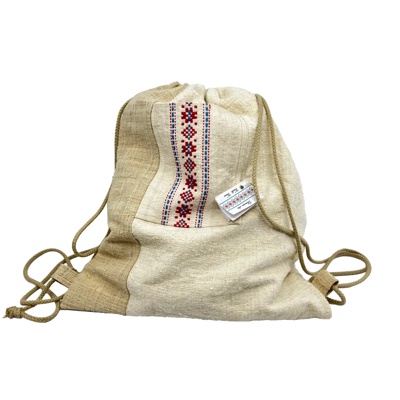 ročno izdelan laneni ruzak