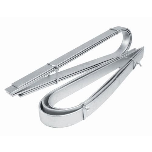 Stainless steel tongs used in hot dip galvanizing process for metal handling.