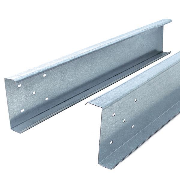 Steel beams used in construction for structural support and framework.