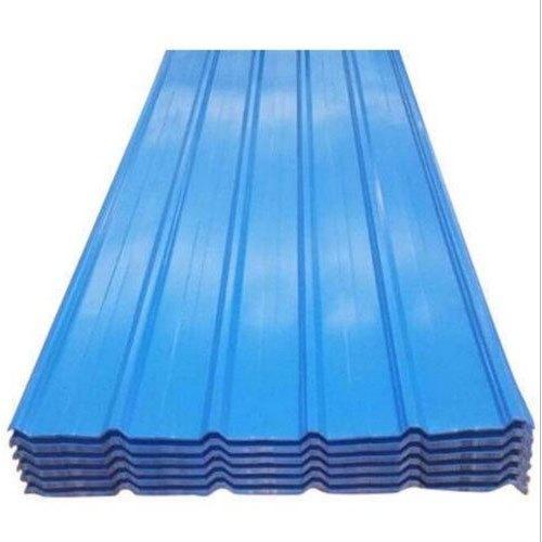 High-quality blue steel roofing sheet for construction projects.