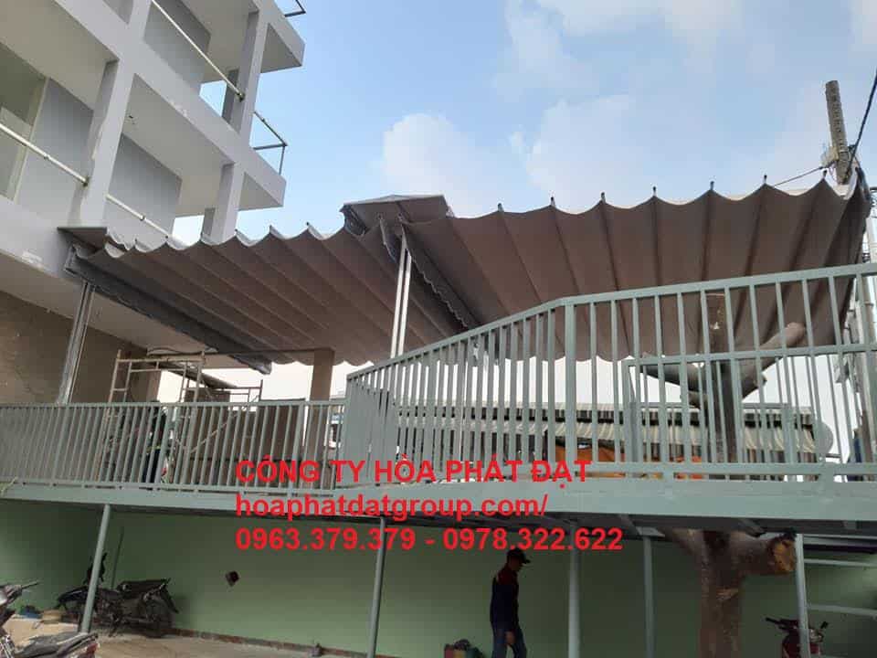 Địa chỉ chuyên lắp đặt mái hiên, mái xếp bạt kéo lượn sóng uy tín tại hà nội