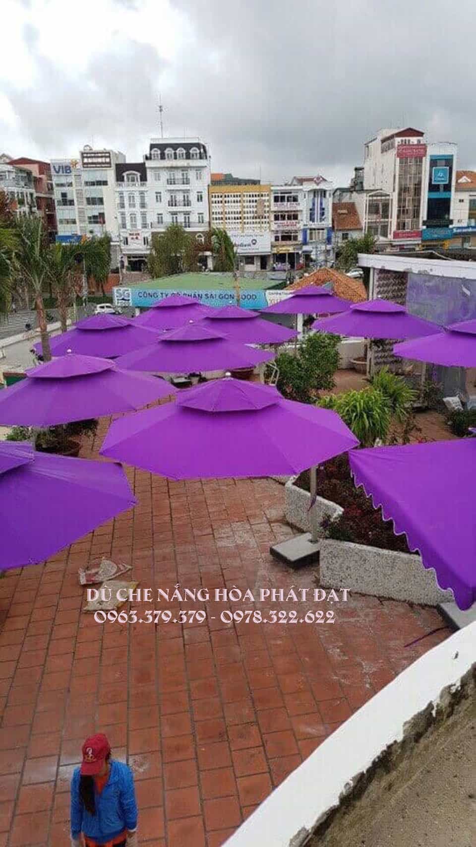 dù-che-sân-vườn-màu-tím